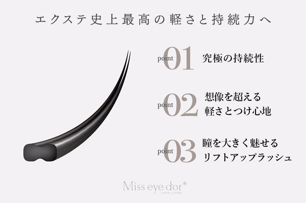 エクステ史上最高の軽さと持続力